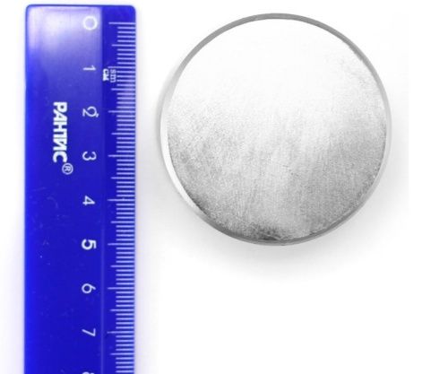 Неодимовый магнит  диск 50х30мм в наличии фото 2