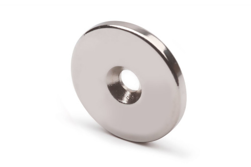 Неодимовый магнит диск 25х3мм с зенковкой 4,5/7,5 в наличии фото 4