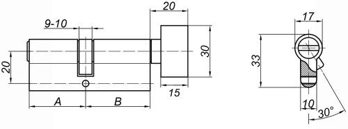 Цилиндровый механизм 60 BLACK к/ф PALLADIUM в наличии фото 5
